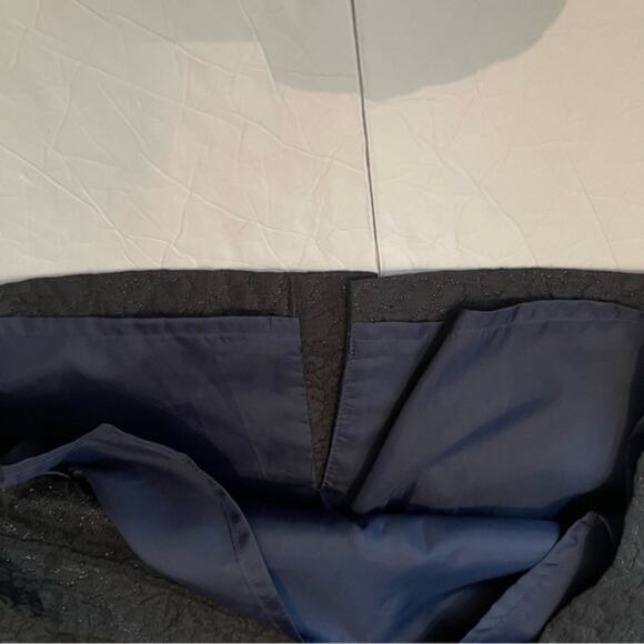 Vera Wang Metallic Black Pleated Party Event Skirt NWOT Size 2 - Picture 7 of 11